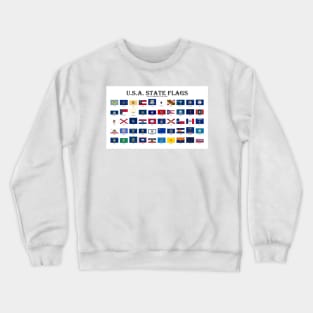 United States of America State flags by date of admission Crewneck Sweatshirt